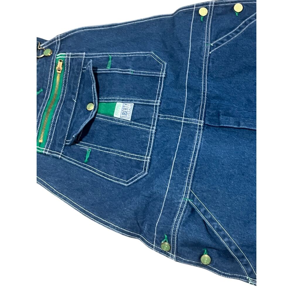 VINTAGE 1995 Liberty Overalls 42x28 Blue Denim Bib 90s Baggy GORPCORE Russia - Picture 4 of 10